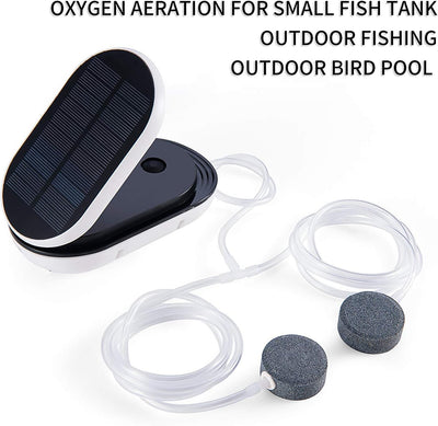 SUNJULY Teichbelüfter Solar, 3 Arbeitsmodi, Leise Einstellbar Aquarium Luftpumpe Sauerstoffpumpe für
