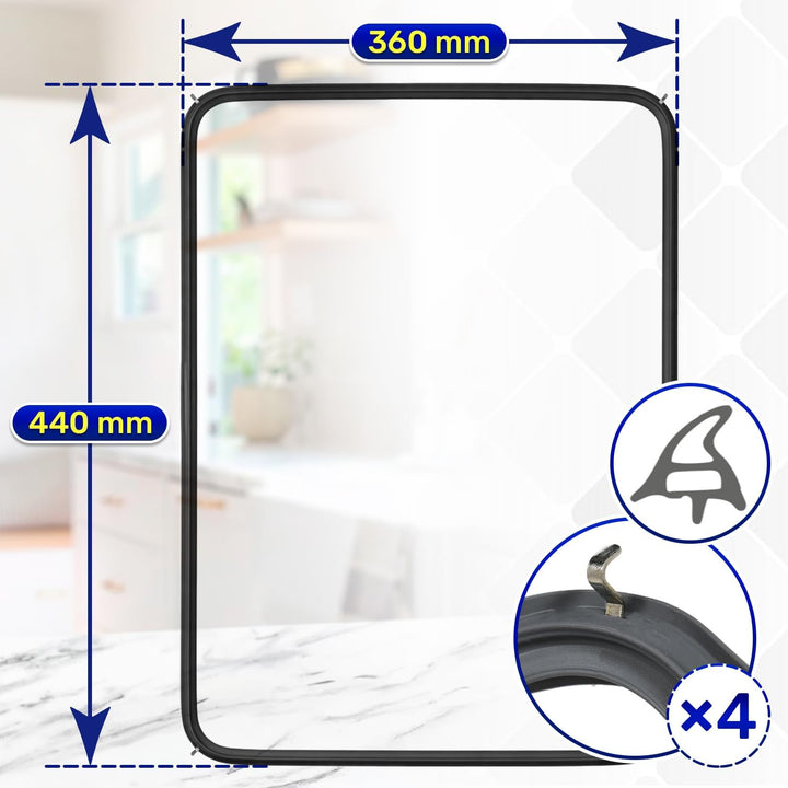 Backofen Dichtung 440x360 mm mit Originalcode 754131666 754132057 754131753 COK709SM für Smeg 007723