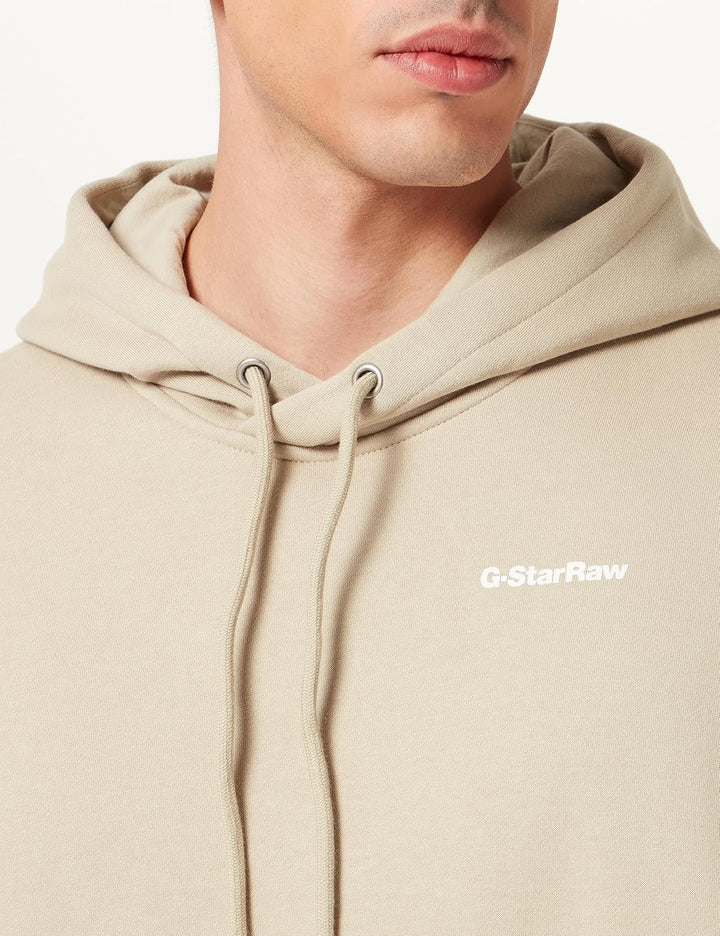 G-STAR Herren Back Graphic Match Loose Hoodie Hooded Sweatshirt M Beige (Spray Green D23824-a971-d60