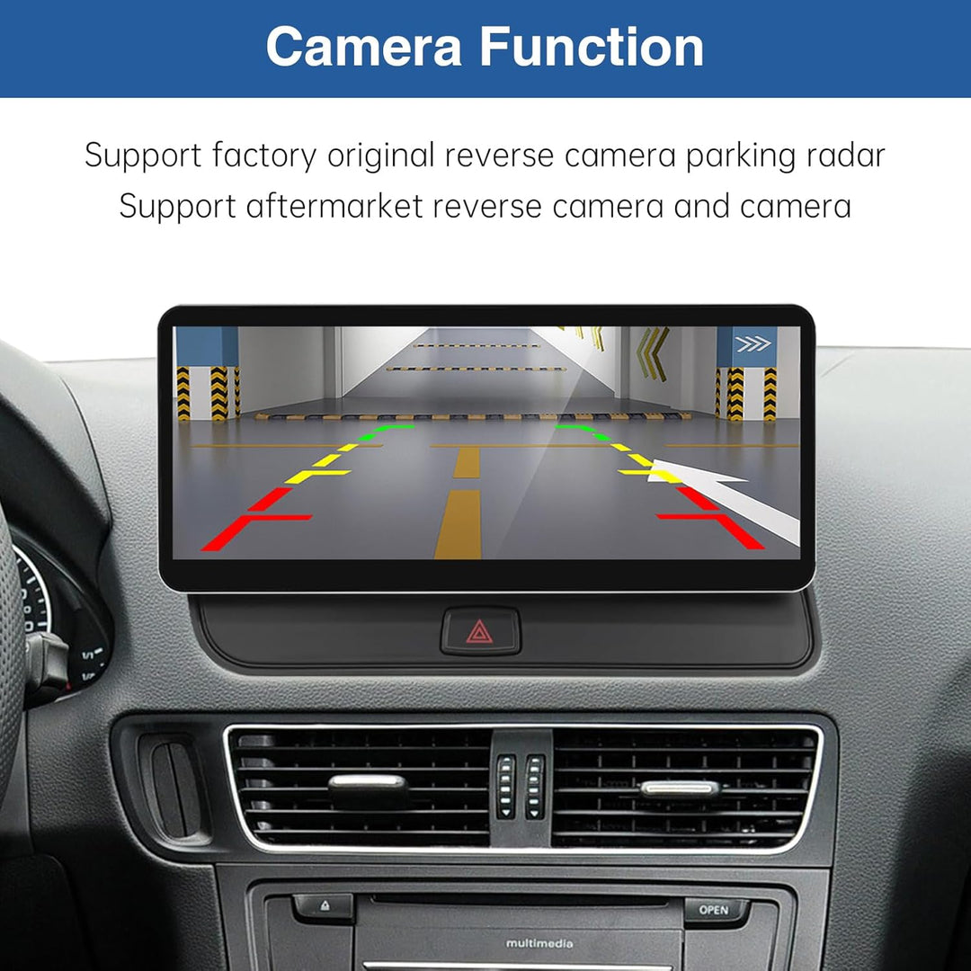 Road Top 12,3 Zoll Autoradio Drahtlos CarPlay Touchscreen für Audi Q5 2009-2017 Jahr mit 3GMMI, Auto