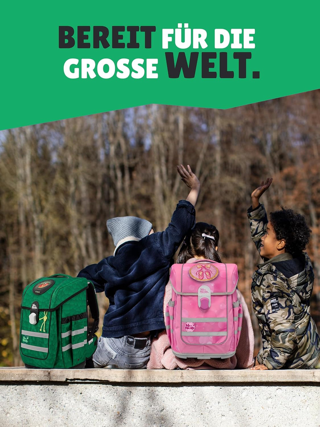 Familando - McNeill ERGO COMPLETE Schulranzen Set - 9-teilig mit Schultüte - Dinosaurier - Ergonomis