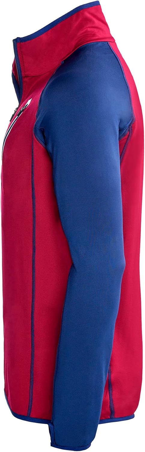 Black Crevice Herren Microfleece Pullover Second Layer Midlayer BCR297137 Blood Red/Steel Blue XXL,
