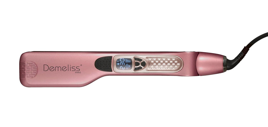 Demeliss Saint Alge – Set mit Dampfglätter aus Titanium – Kollektion Cherry Chérie, enthält 2-in-1-T