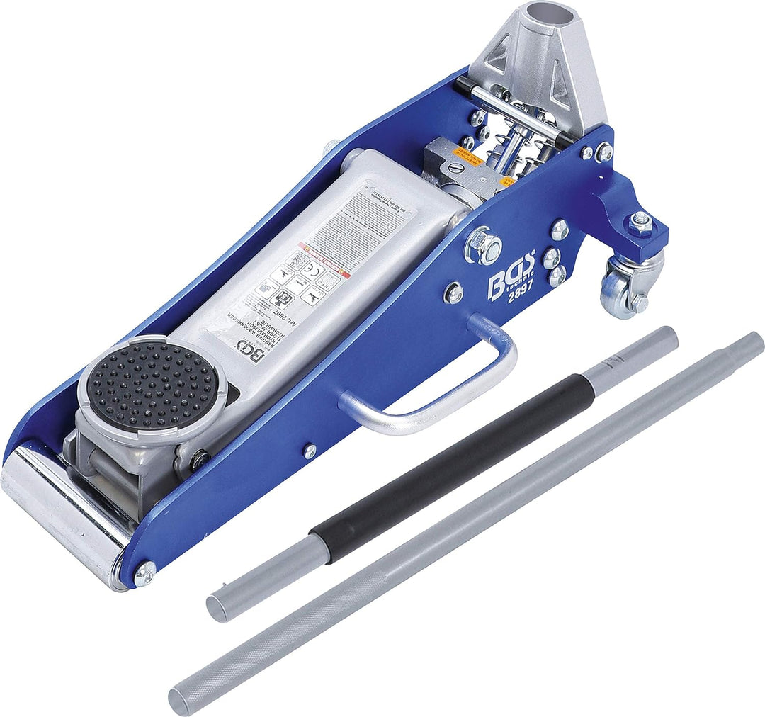 BGS 2897 | Rangier-Wagenheber | 1,5 t | hydraulisch | Aluminium-Stahl-Konstruktion | Hydraulik mit D