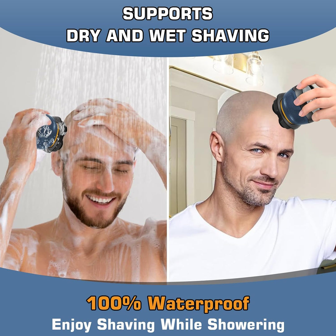 Glatzen Rasierer Herren, 6D Kopfrasierer für Glatze, Skull Shaver - Magnetische Schwebender Kopf, Le