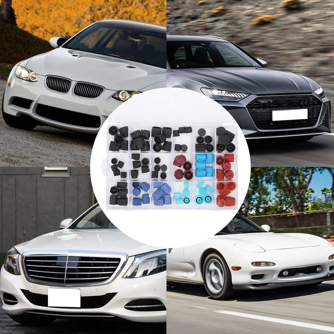 Yctze 90pcs Klimaanlage Kältemittelventil Kernkappen Ersatz Auto A/C System Reparatur Zubehör