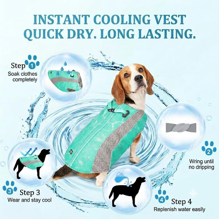 2 in 1 Winterhundemantel und Hundekühlmantel, Sommer-Kühlweste für Welpen Sonnenschutz, reflektieren