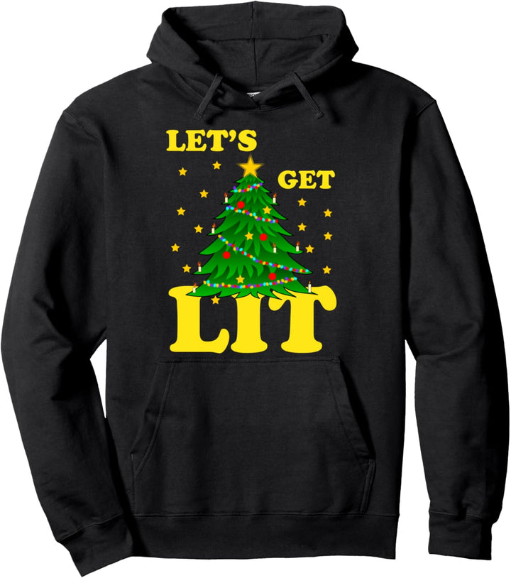Lassen Sie uns Weihnachtsgetränk für Weihnachtsfeiern anzünd Pullover Hoodie