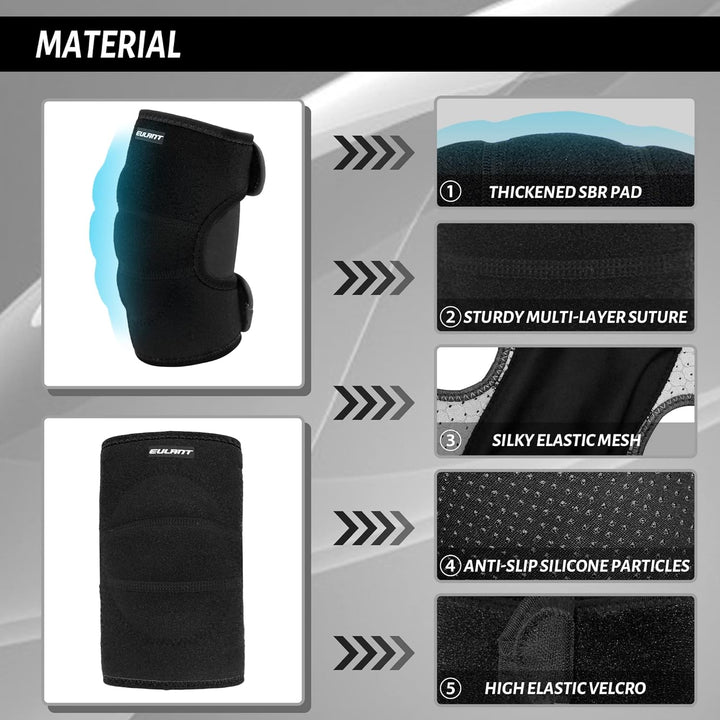 ONTYZZ Kinder Knieschützer Jungen Mädchen Einstellbar Weich Knieschoner mit Verdickten SBR Pad Guard