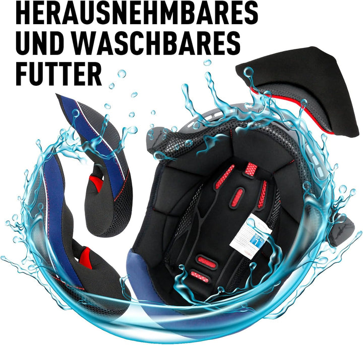 NENKI Helm Motorrad, Motorradhelm Zertifiziert nach ECE 22.06, Klapphelm Motorrad Herren, Schwarzer