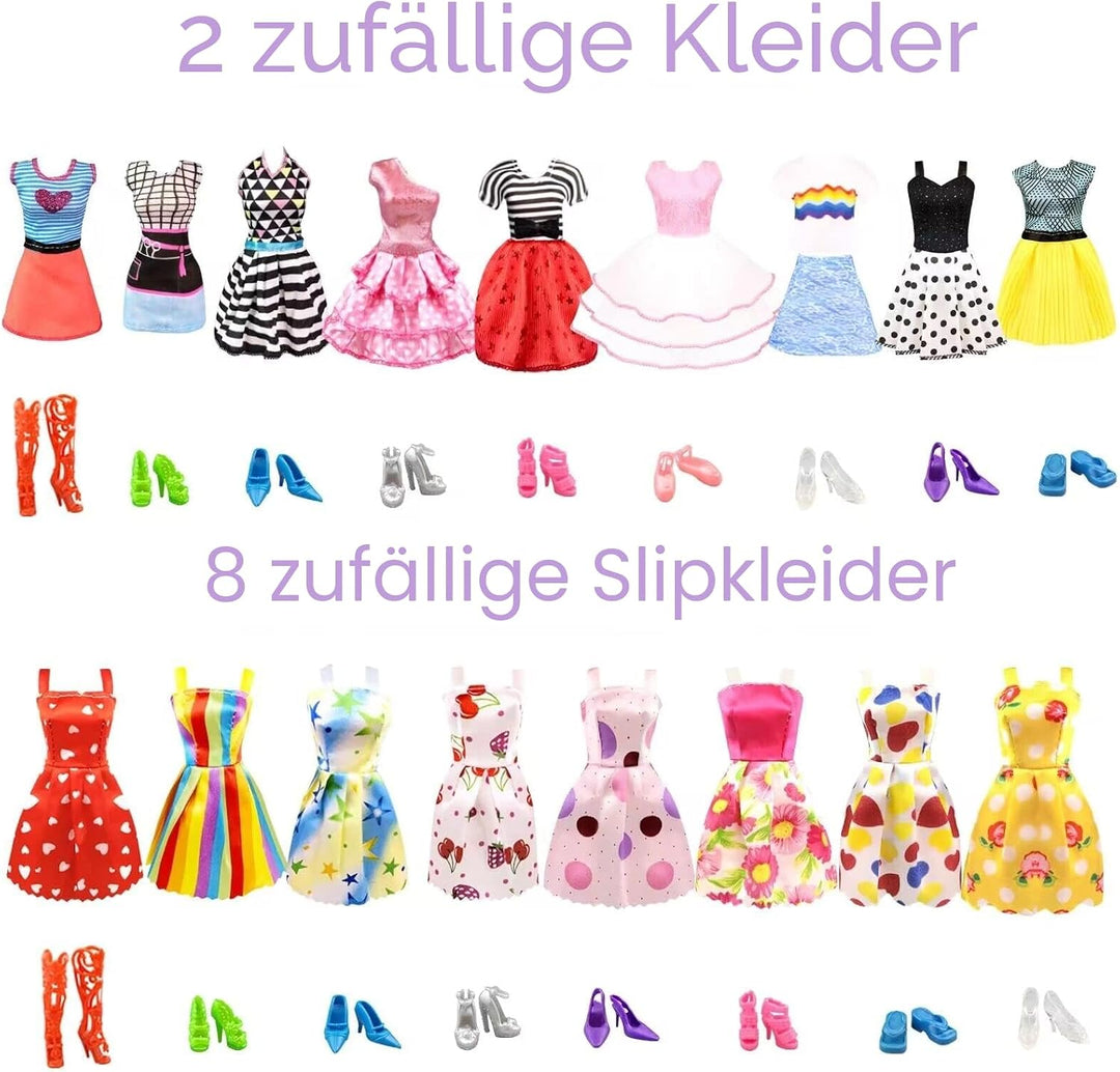 75 Kleidung für Puppen Kleidung Schmuck Zubehör Hochzeit Party Abendkleider für Puppen mit 1 Kleider