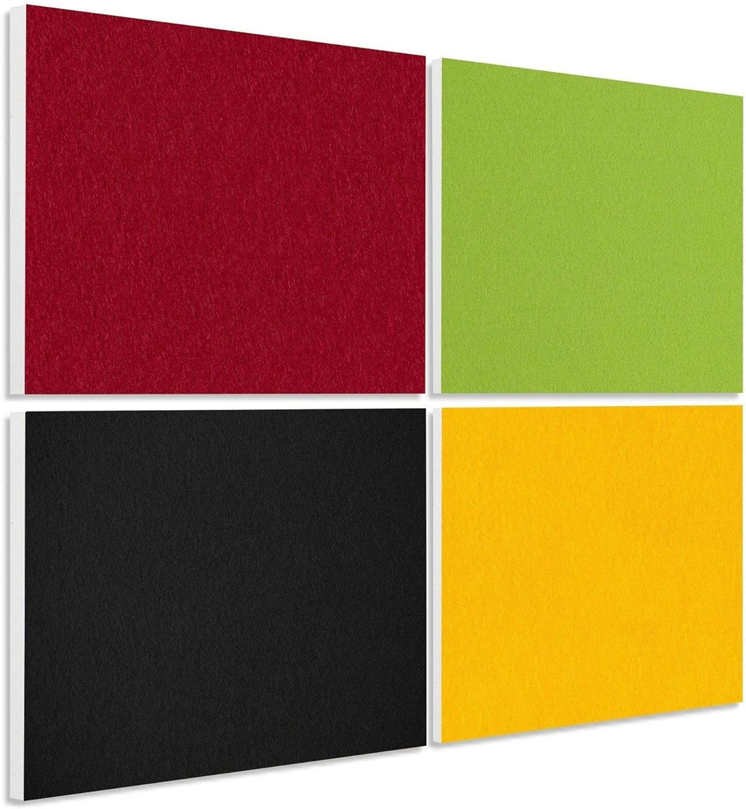 platino24 Schallabsorber Set aus Basotect G+ mit Akustikfilz, 4 Absorberelemente Rechteck je 825x550