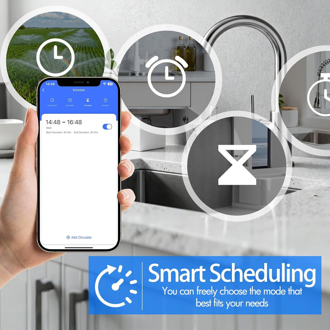 Smart Water Valve WIFI/Bluetooth Wasserventil Steuerung, Sprachsteuerung Wasserventil Kompatibel mit