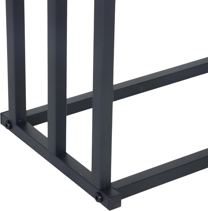 Relaxdays Handtuchständer, HBT: 86 x 44 x 21 cm, Metall, 3 Stangen in Holzoptik, stehender Handtuchh