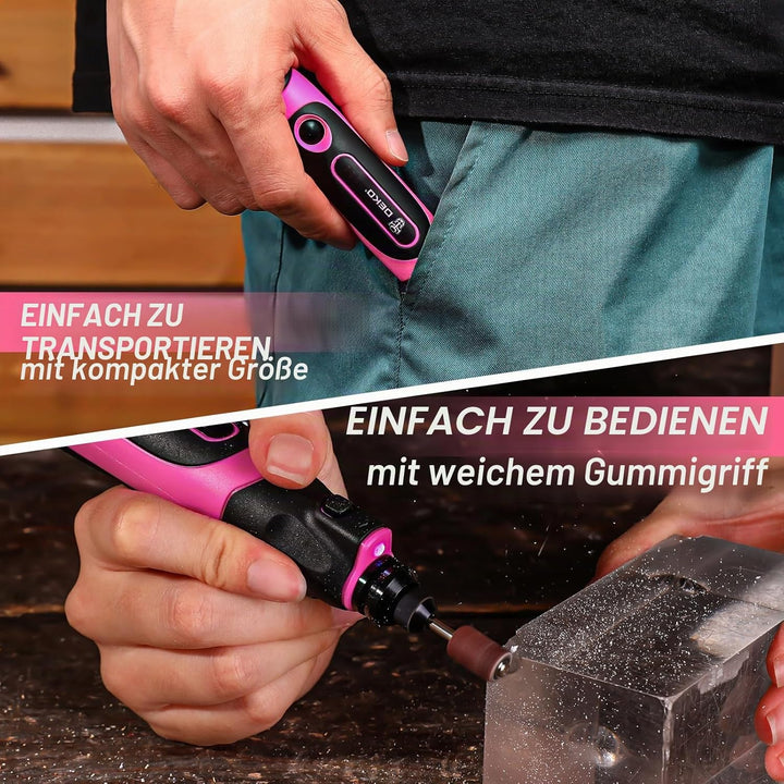 Multifunktionswerkzeug Akku Rotationswerkzeug Gravur Gerät Mini Schleifer: DEKOPRO 3.7V 70 Zubehör S