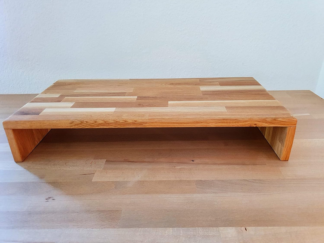 Monitorerhöhung Tischaufsatz Eiche massiv geölt 60x30x10cm