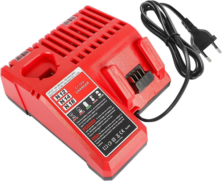 Powarobor Akku-Laubbläser für Milwaukee M18 18V mit Akku und Ladegerät Set | Leistungsstarker Handbl
