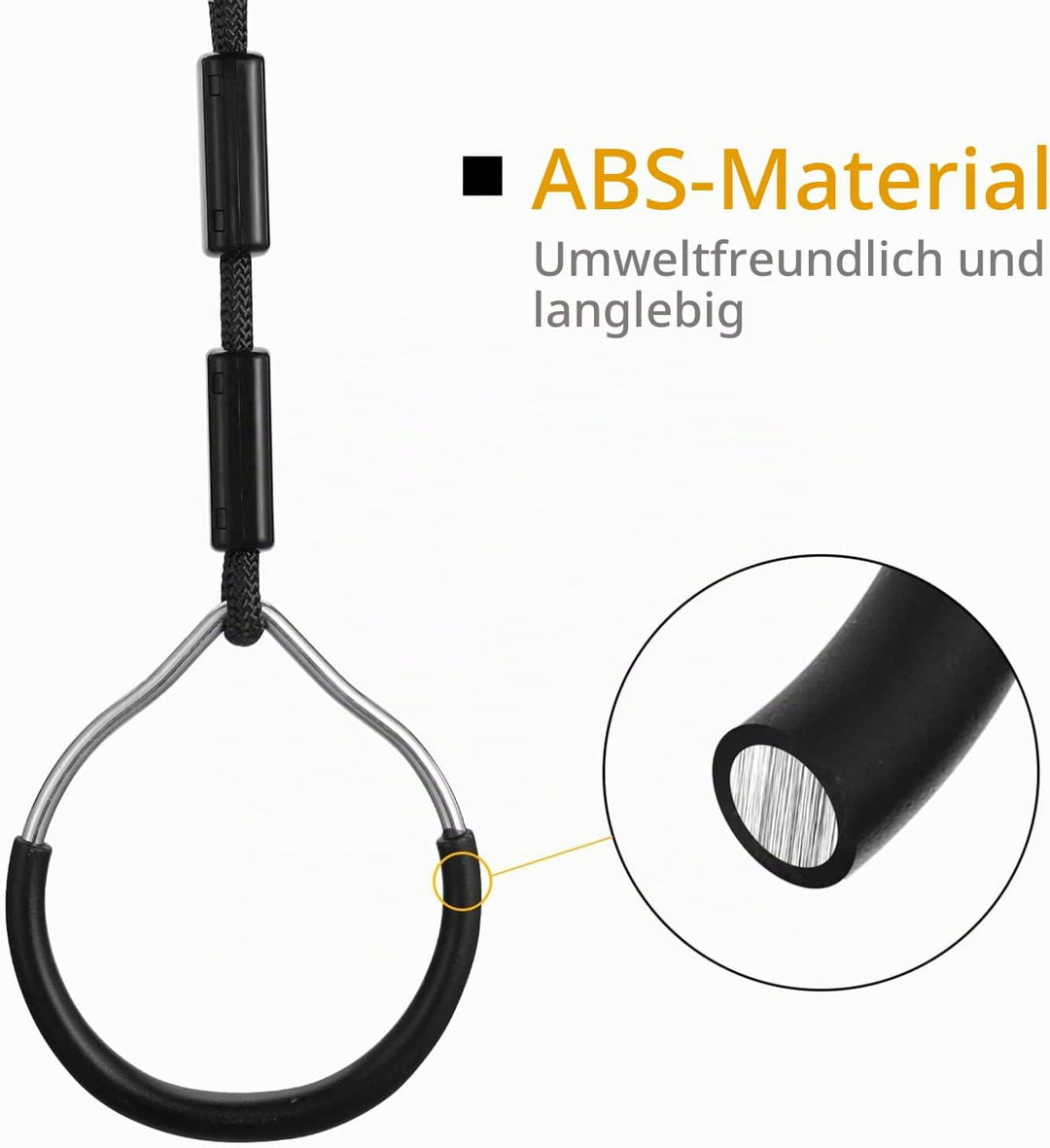 4 Stück Kinder Klettern Ringe, PELLOR Multifunktions turnringe Kinder Trapeze Schaukel mit Kunststof