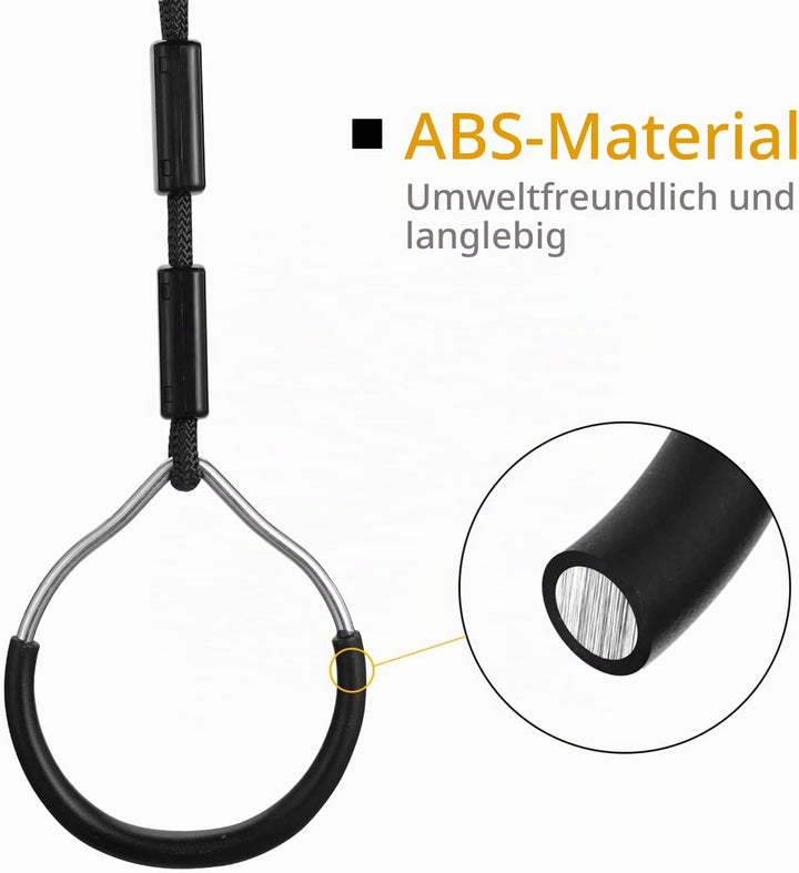 4 Stück Kinder Klettern Ringe, PELLOR Multifunktions turnringe Kinder Trapeze Schaukel mit Kunststof