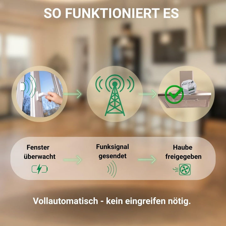 Schabus FDS 100 Funk-Dunstabzugssteuerung, 700 W, 230 V, weiss, mit Dibt-Ü-Zulassung und TÜV