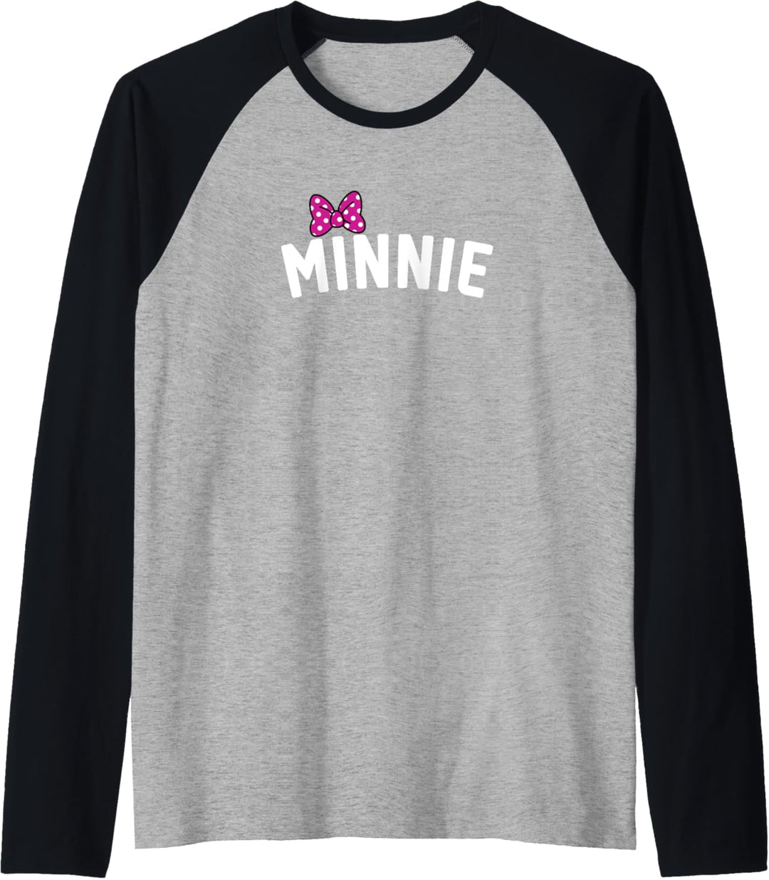 Disney Mickey And Friends Minnie Bow Text Raglan