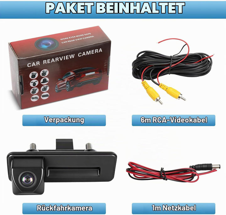 HD 1080P Auto Rückfahrkamera Ersatz für Skoda Fabia Audi A1 A3 2012-2015 Yeti Superb Roomster 2010-2