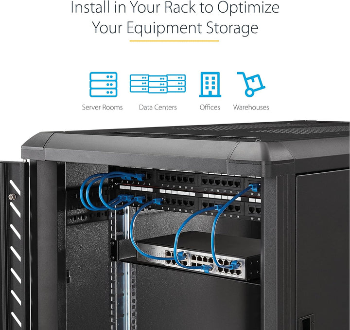 StarTech.com Serverschrank Fachboden - 19 Zoll Rack Fachboden - 19 Zoll Rack Ablage - 1HE Fachboden