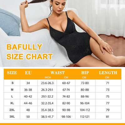Body Shaper Damen Bauchweg Shapewear Miederbody Stark Formend Figurformende Shaping Body mit V-Aussc