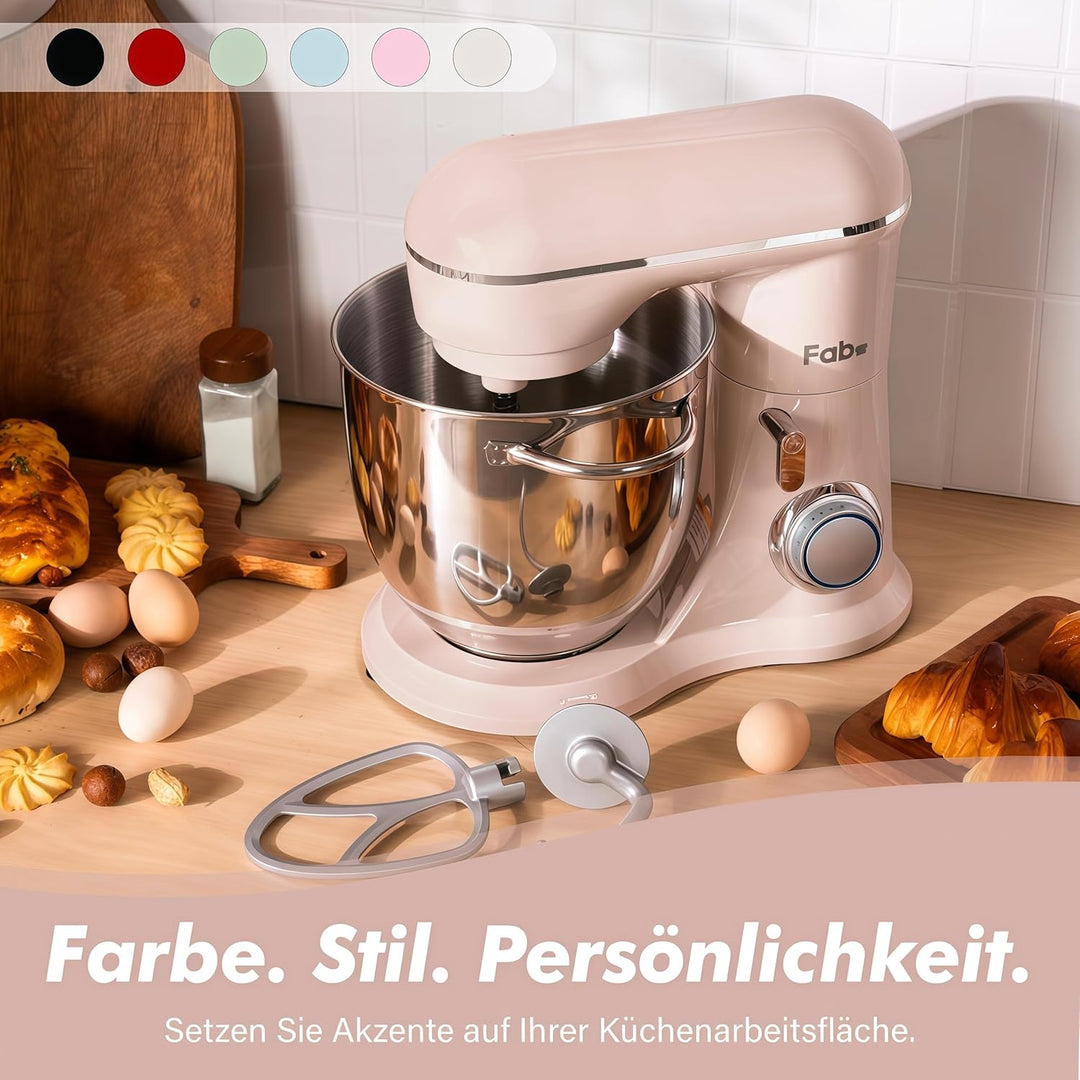 Fab-Serie 6L Küchenmaschine von Kitchen in the box, leistungsstarke Rührmaschine mit 1300W, 10 Gesch