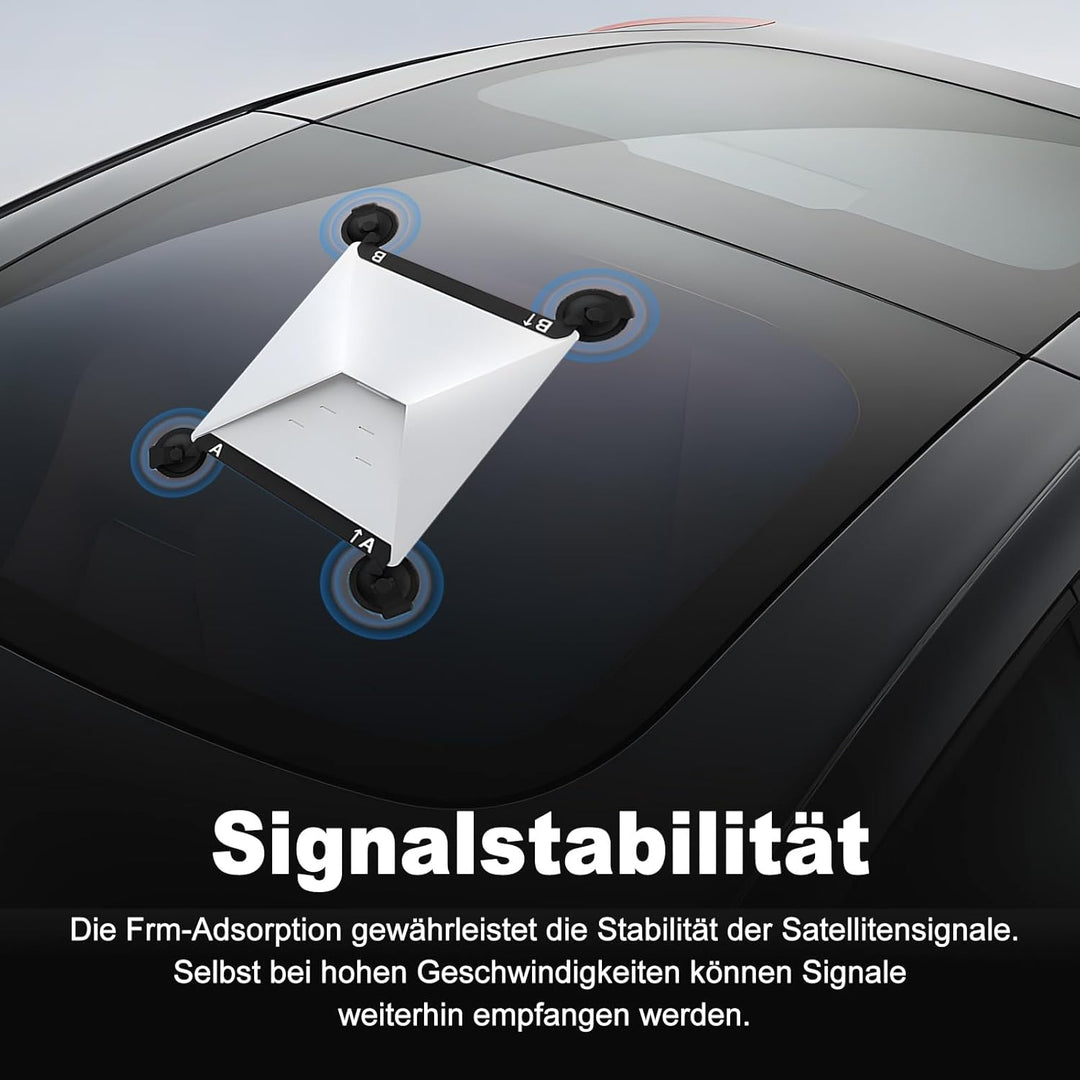 Starlink Mini Halterung Auto mit 4 Saugnäpfen, Saugnapfhalterung für Starlink Mini, Aluminium Autoha