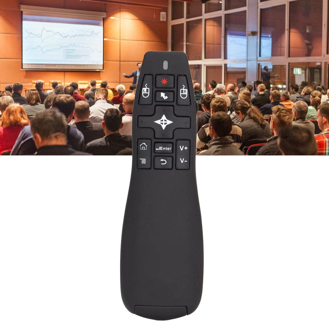 Präsentationsklicker mit Air Mouse, 2,4 G Ergonomisches Design, Kabellose Presenter-Fernbedienung fü