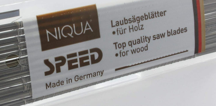 Laubsägeblätter NIQUA SPEED Holzlaubsägeblätter Nr: 1-1 Gros (144 Stück) - 0,30 x 0,77 x 130 mm - Sä