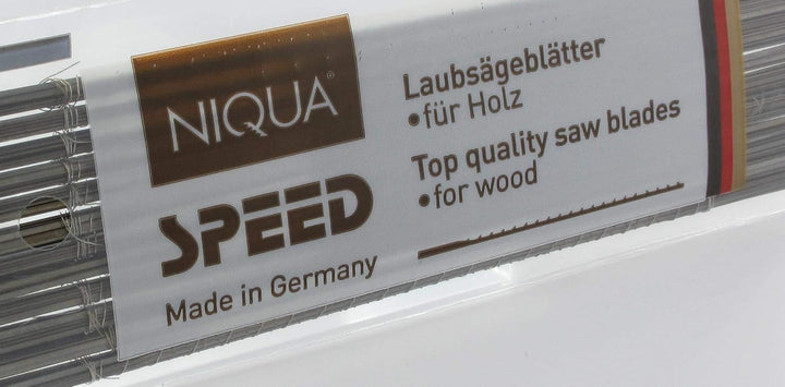 Laubsägeblätter NIQUA SPEED Holzlaubsägeblätter Nr: 1-1 Gros (144 Stück) - 0,30 x 0,77 x 130 mm - Sä