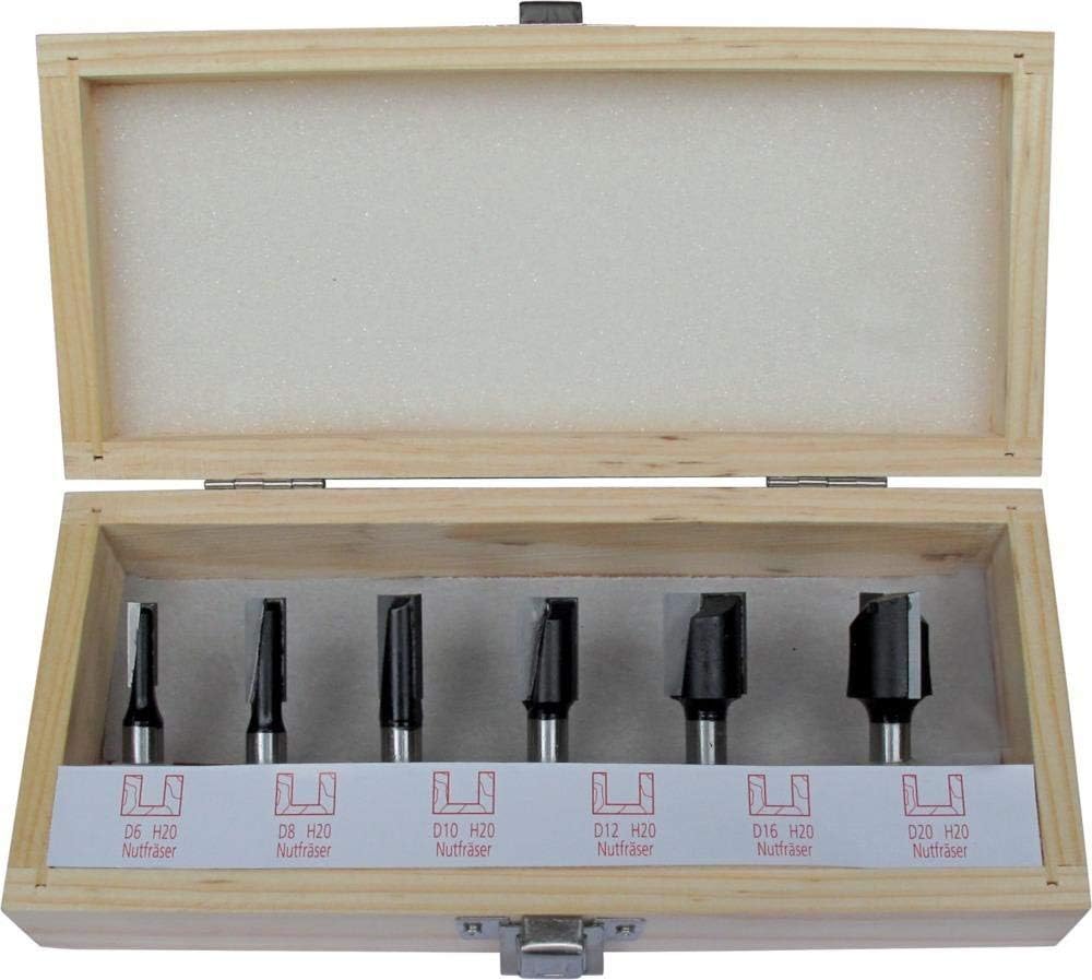 Fortis Nutfräser-Satz HW S8 6-tlg. im Holzk.
