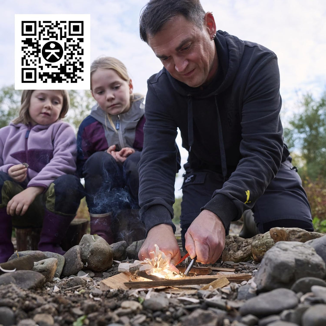 HABA Terra Kids Feuerstahl – Outdoor-Feuerstarter für Kinder ab 6 Jahren – Robustes Firestarter-Tool