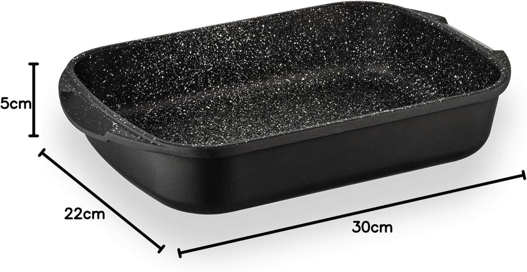 Barazzoni die Kochen besondere Lasagneform 30 x 22 cm Nero Puntinato, 30 x 22 cm