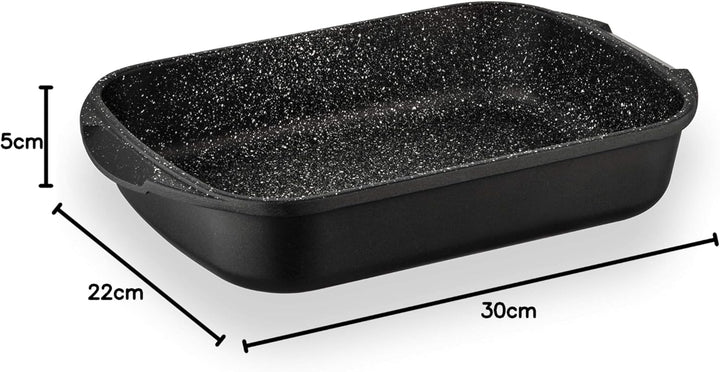 Barazzoni die Kochen besondere Lasagneform 30 x 22 cm Nero Puntinato, 30 x 22 cm