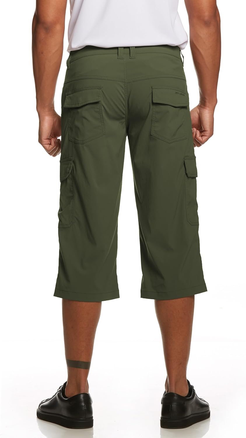 Jeff Green Herren Elastische Schnell Trocknende Leichte Dreiviertel Cargo Outdoor Funktions Hose Tor