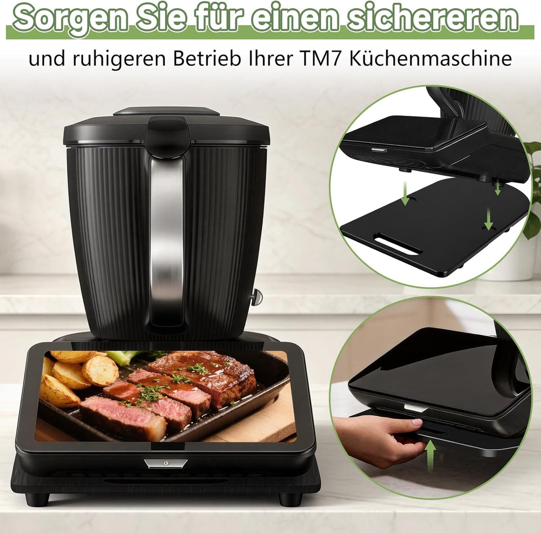SelfTek Bambus Gleitbrett für Thermomix TM7 Zubehör - Holz Gleitbrett Kompatibel mit Thermomix TM7,