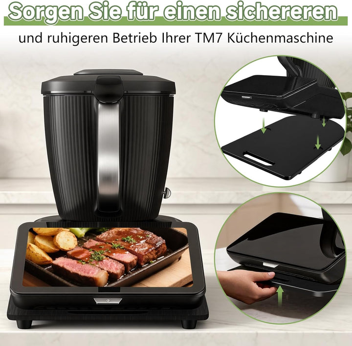 SelfTek Bambus Gleitbrett für Thermomix TM7 Zubehör - Holz Gleitbrett Kompatibel mit Thermomix TM7,