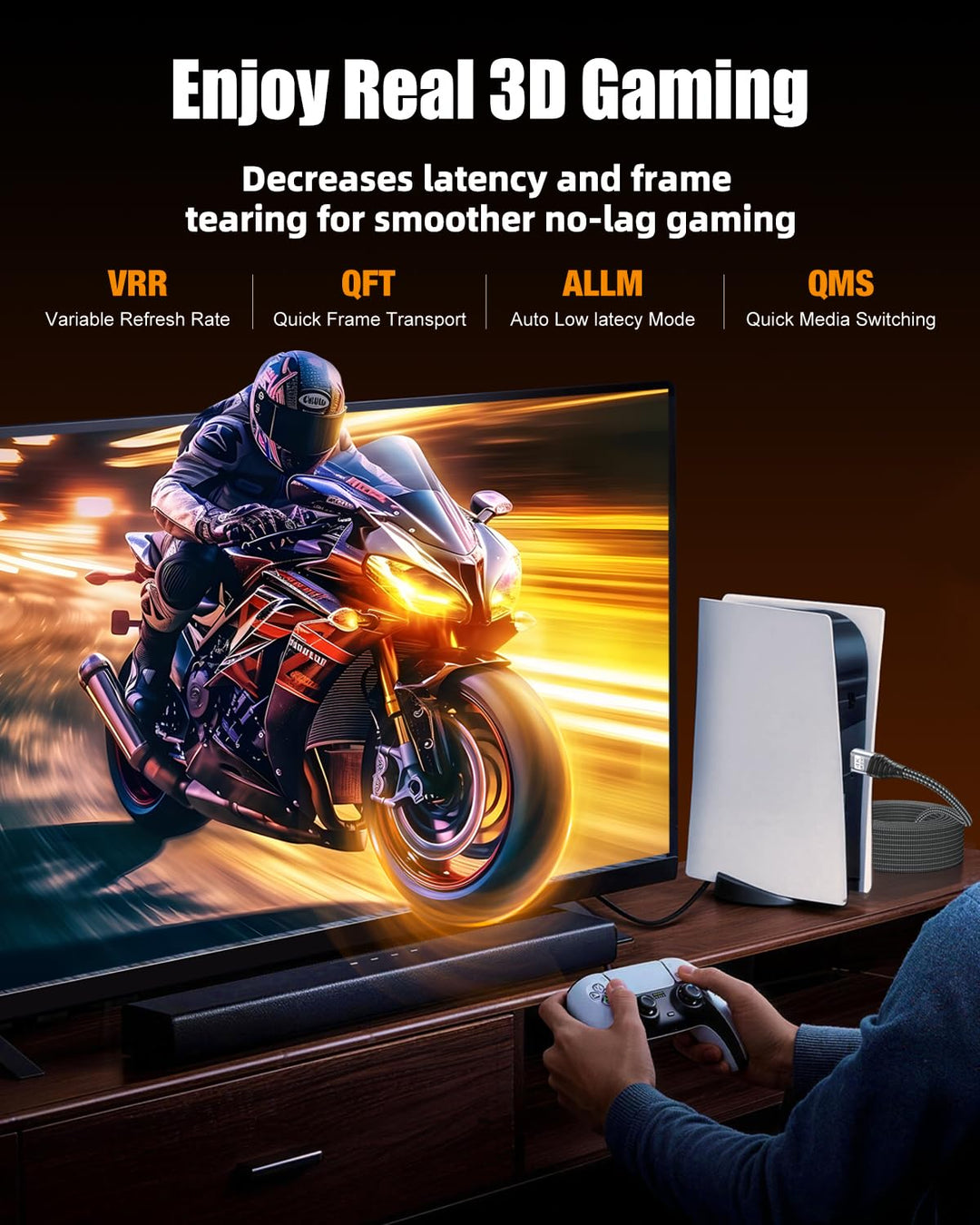 4K HDMI Kabel 10M, HDMI 2.0 Kabel Ultra Highspeed 4K@60Hz 18Gbps mit Ethernet/Audio Ruckkanal, Suppo
