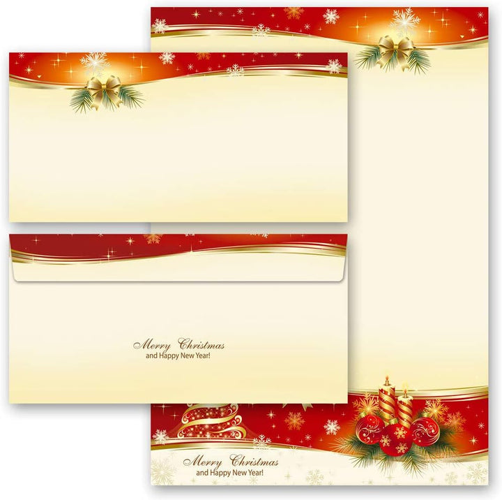 Briefpapier Sets Motivpapier Weihnachten Weihnachtsbriefpapier, BESINNLICHE WEIHNACHT 100 Blatt Brie