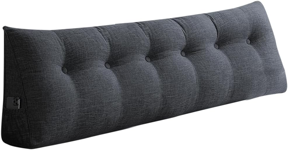 Lesekissen für Bett oder Sofa, dreieckiges Rückenlehnen-Sofakissen, Baby-Kopfteil, abnehmbare Hülle,