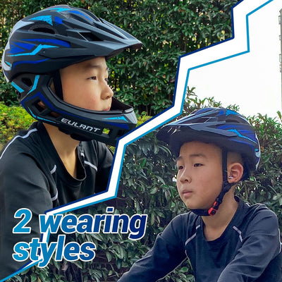 EULANT Fahrradhelm mit Kinnschutz für Jugendliche,Kinder Fullface Helm,BMX helme Jungen,Downhill Hel