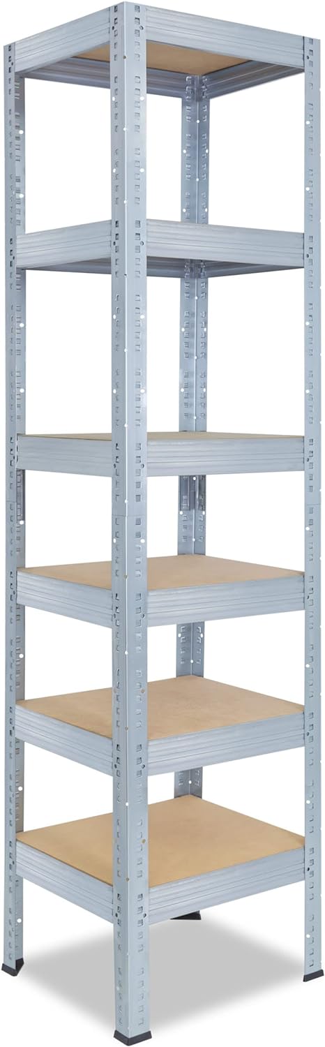 shelfplaza® 200x30x30cm Profi Schwerlastregal verzinkt/Metallregal mit 6 Böden à 166kg Tragkraft/Kel