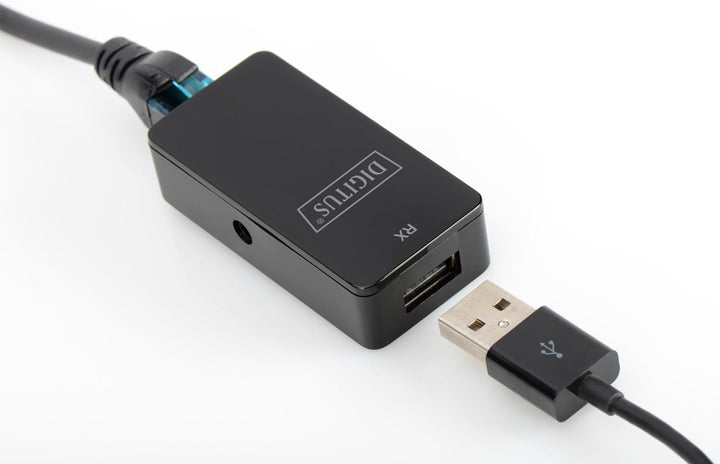 DIGITUS USB-Extender - Reichweite 50 m - USB 2.0 - UTP, STP & S-FTP Netzwerk-Kabel ab Cat-5 - Plug &