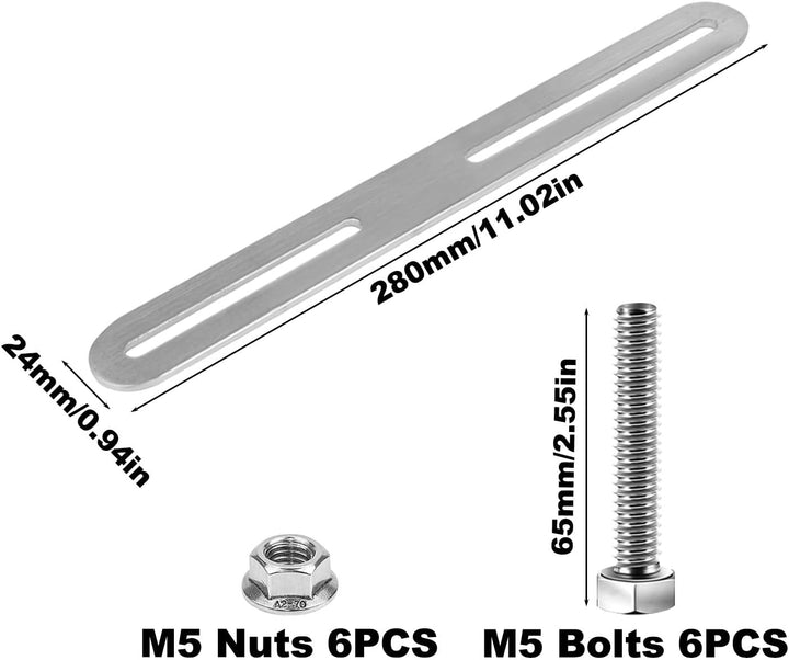 Befestigungsset für Zaunbriefkasten 2stk Zaunbefestigung 280 x 24mm Briefkasten Befestigung Briefkas