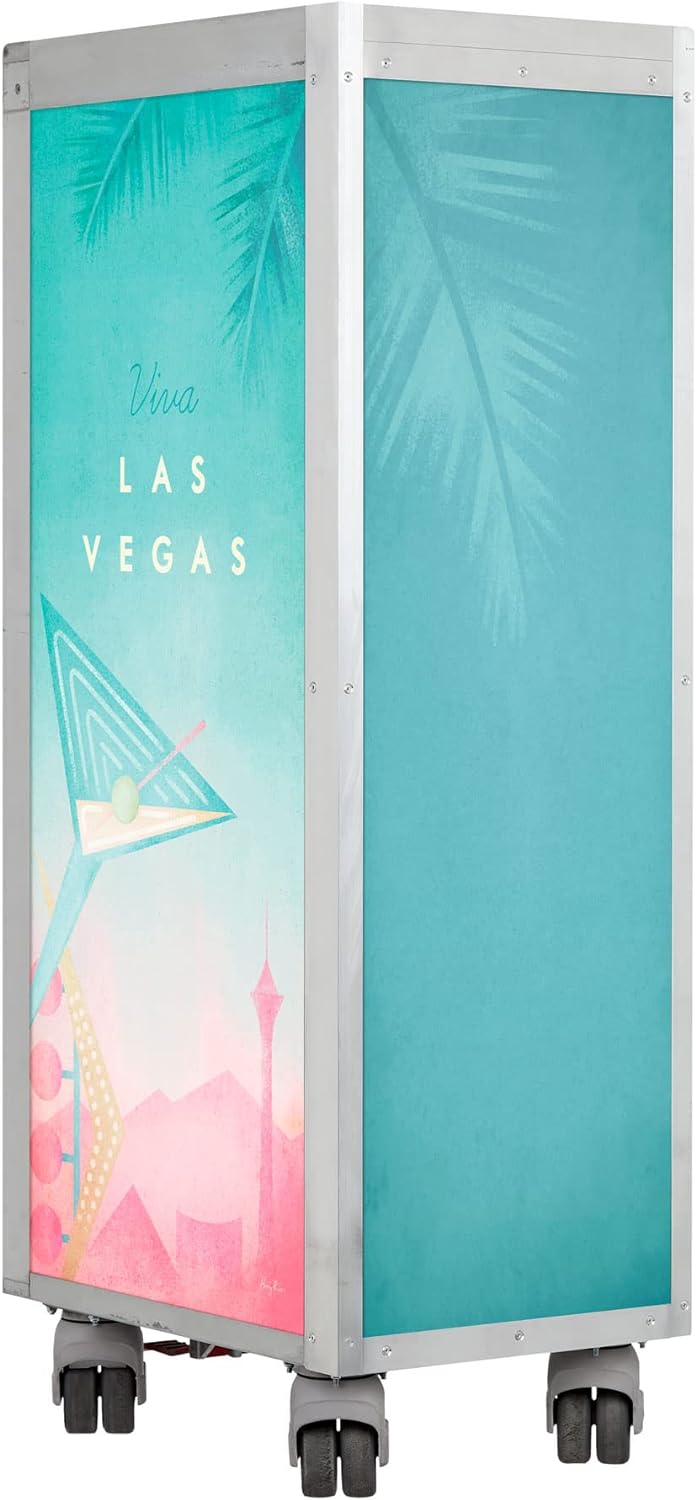 VanDeBord Flugzeugtrolley Henry Rivers Edition Viva Las Vegas (Glastür), Gebrauchter Trolley aus der