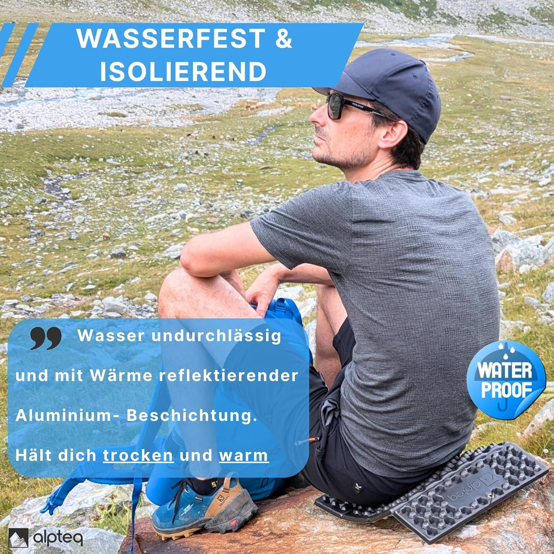 RastPlatz Sitzkissen faltbar – Outdoor-Thermomatte für Garten, Camping & Freizeit, wasserdicht, isol
