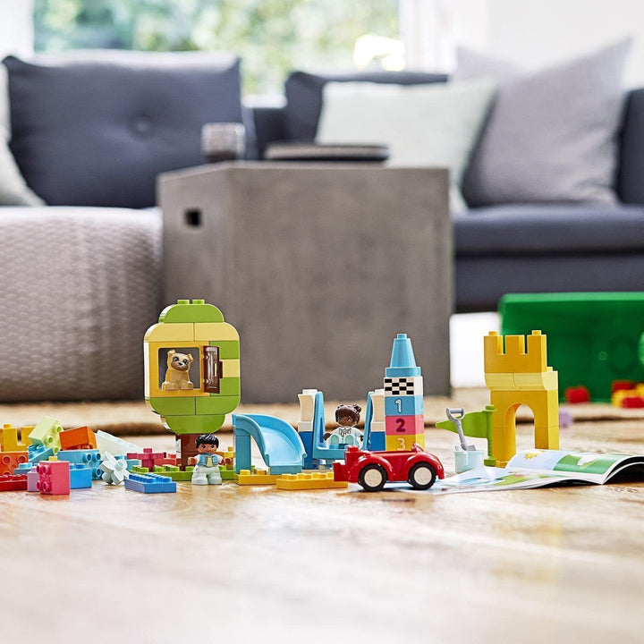 LEGO 10914 DUPLO Deluxe Steinebox, ab 1,5 Jahren & 10913 DUPLO Classic Steinebox, Kreativbox mit Auf